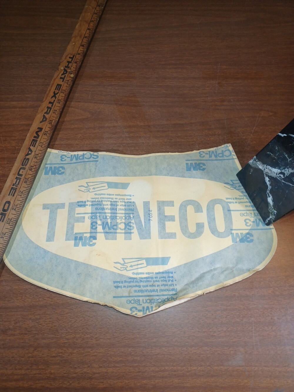 Vintage Original Tenneco Oil Window Store Decal 18"x11"
